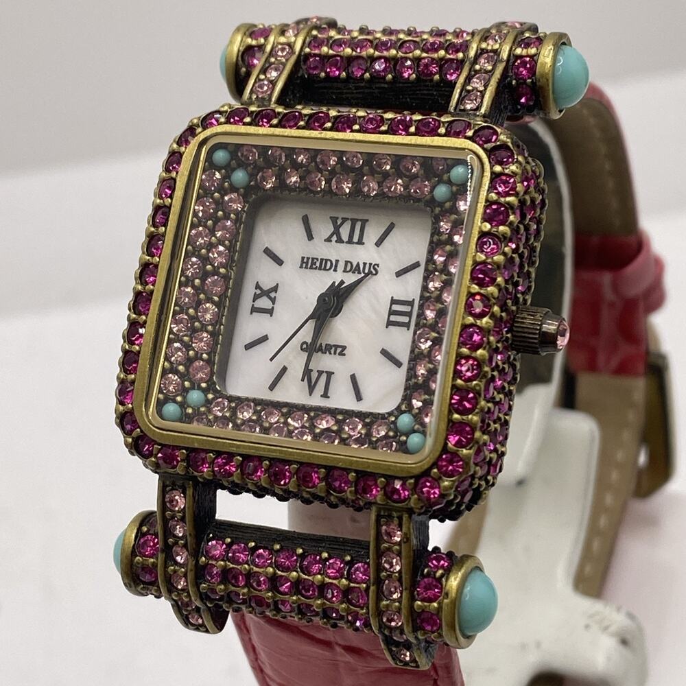 Heidi Daus Womens Luxury Watch Works New Battery
